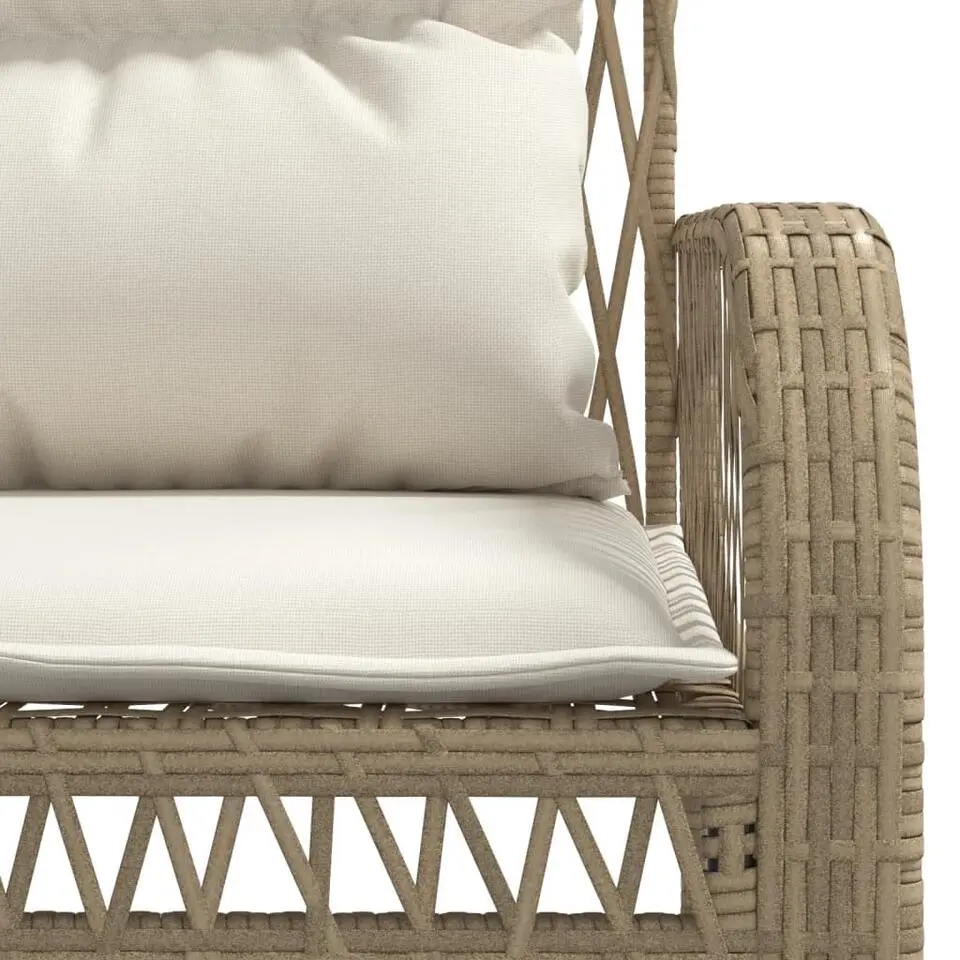 vidaXL - Loungeset - Beige - Poly rattan