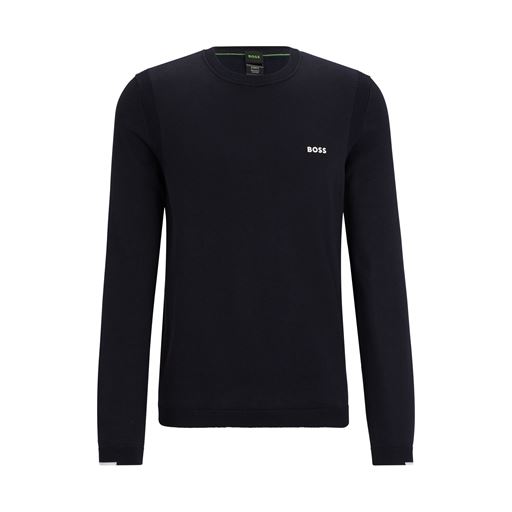 Boss Green Langærmet Striktrøje, Dark Blue, XXL