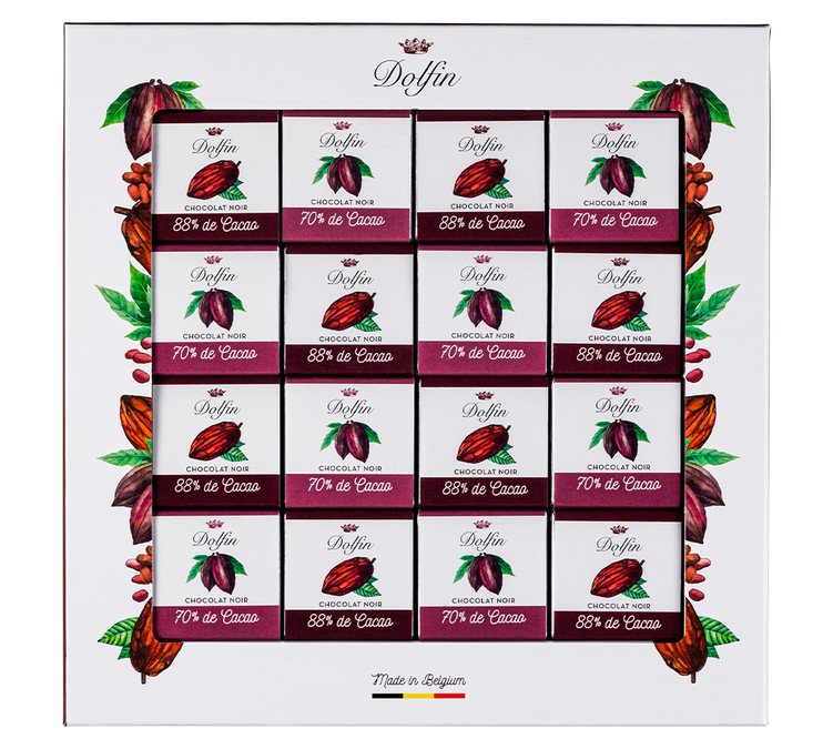 2 saveurs - Chocolat napolitain - Dolfin - Assortiment 48 Napolitains 