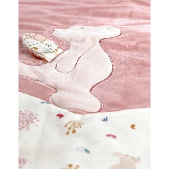 Lina & Joy Couveture Veloudoux    Rose        100 x 400 cm   de               Noukies