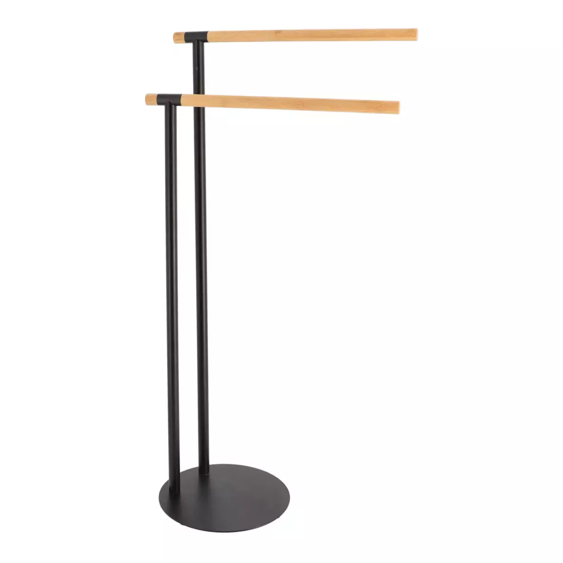Porte serviette 2 barres (H77 cm) Bambou Noir