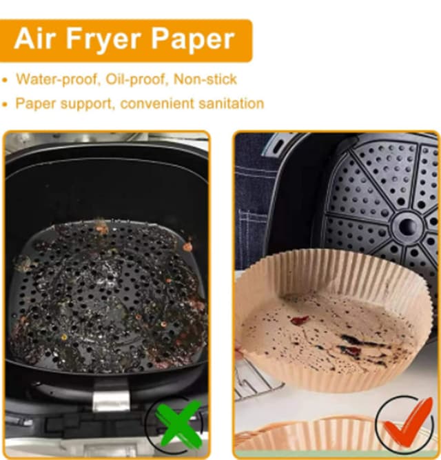 Air Fryer engangspapir til friture 30 stk Brun