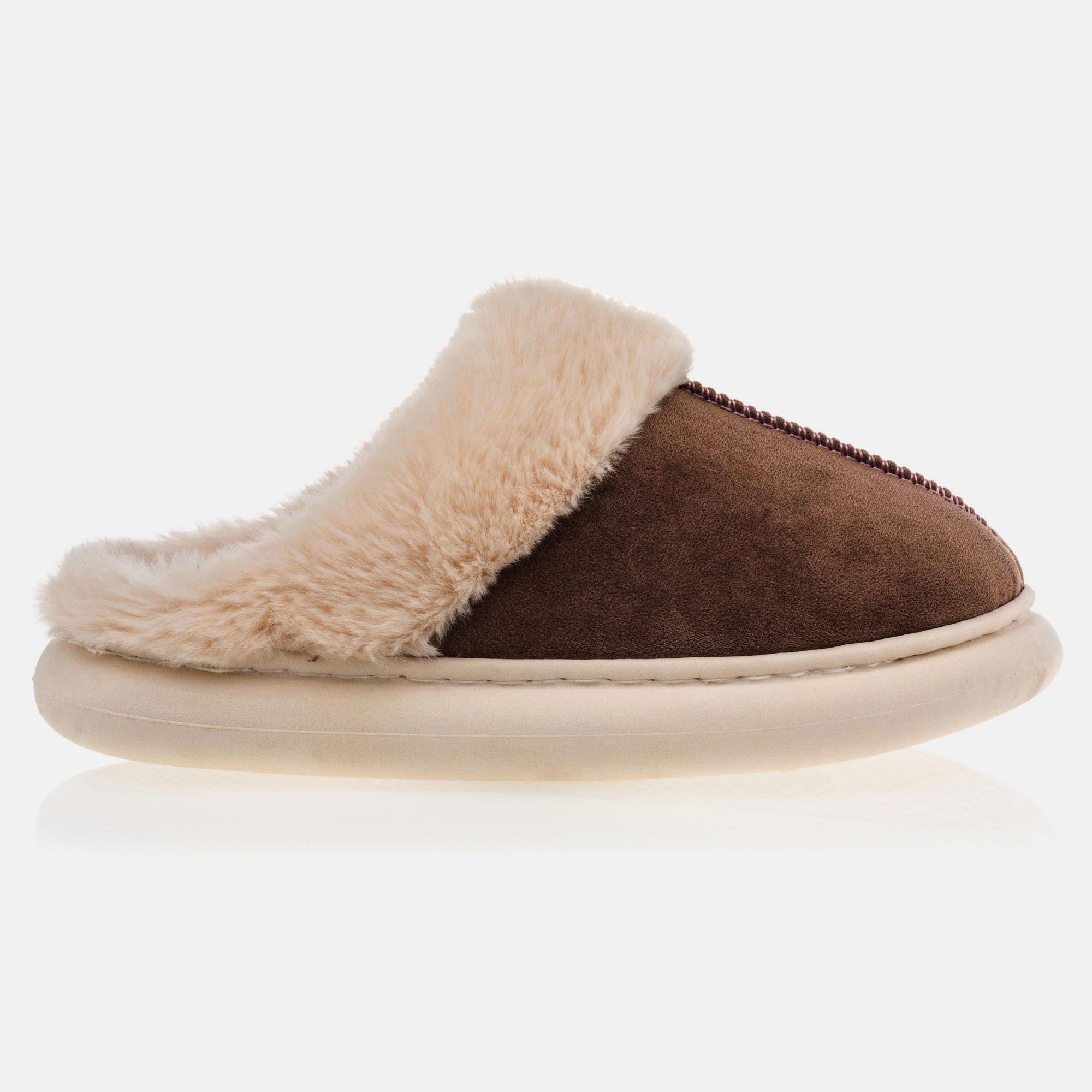 Pantoufles mules Femme taupe