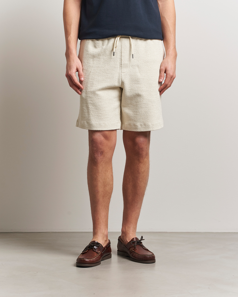 BOSS BLACK Leoni Terry Sweatshorts Open White