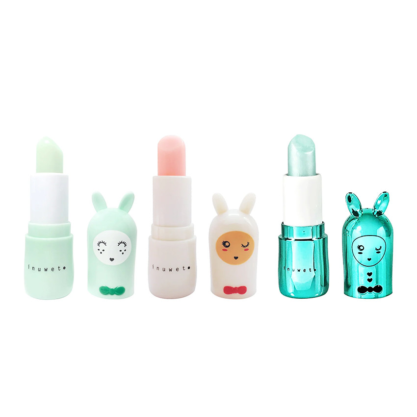 Coffret trio baumes à lèvres parfumés Seashell pomme/barbe à papa/cupcake