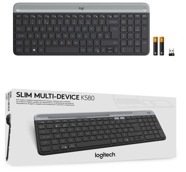 Logitech K580 slankt trådløst multi-enheds tastatur