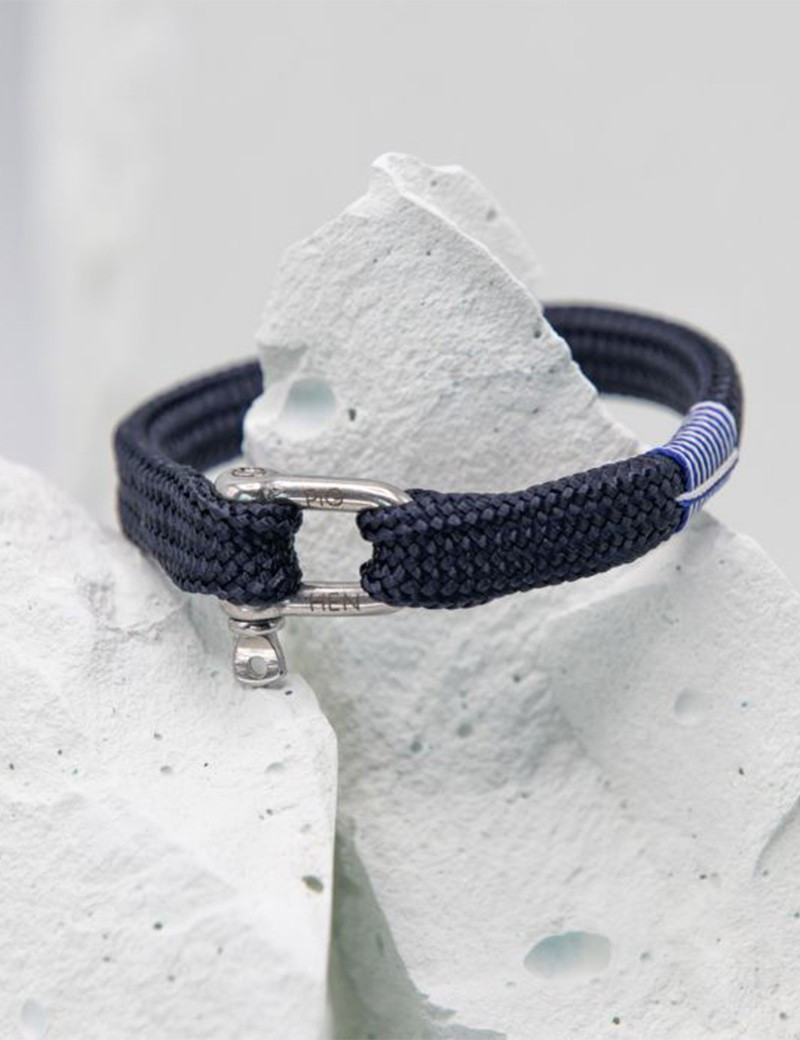 PIG & HEN BRACELET SHARP SIMON NAVY/SILVER
