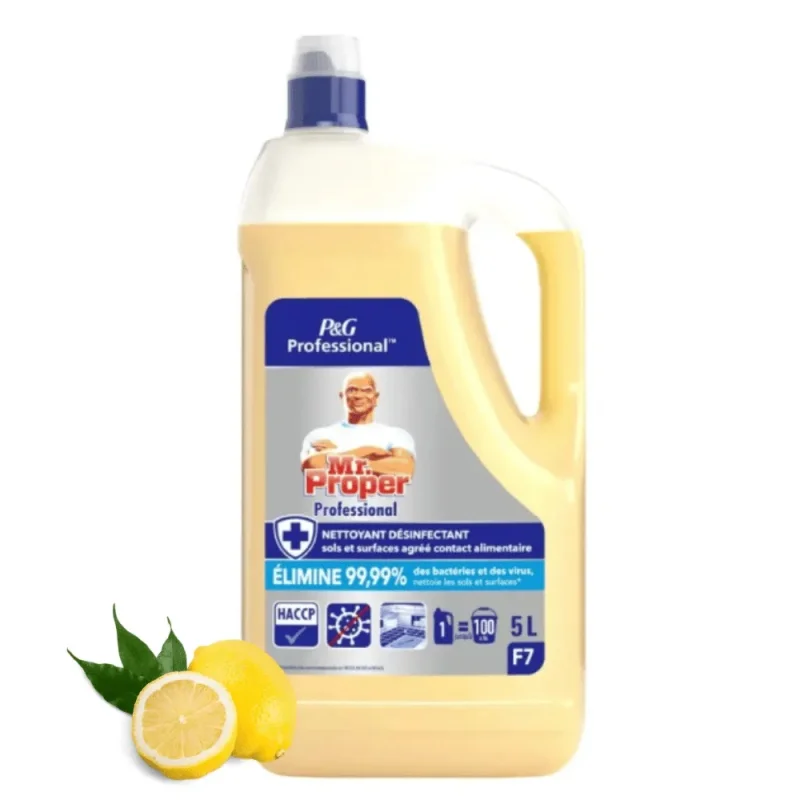 MR PROPRE - Nettoyant désinfectant sols et surfaces - Fraicheur citron - 5L