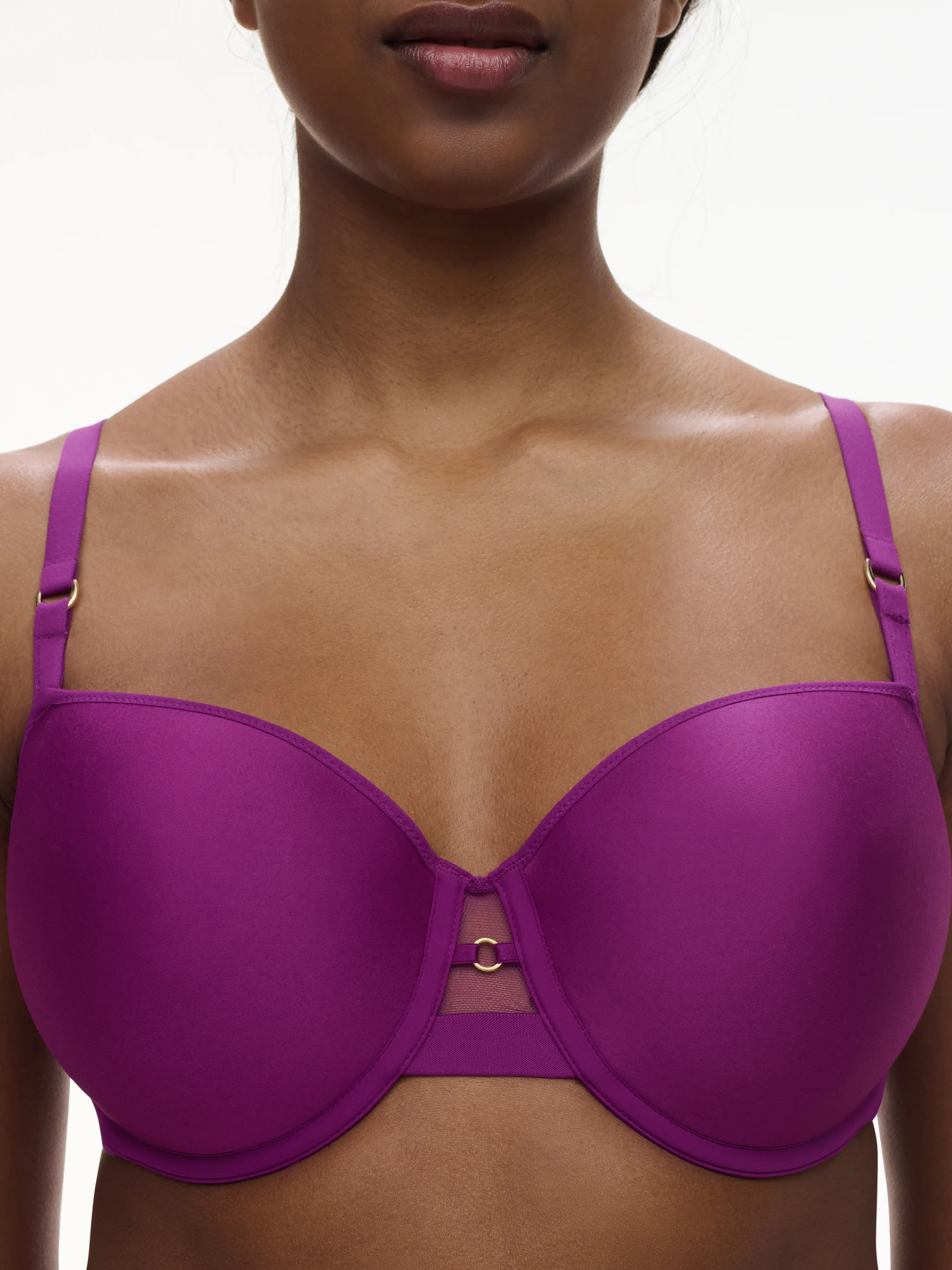 MONOGRAM - Soutien-gorge corbeille mémoire de forme broderie | Violet