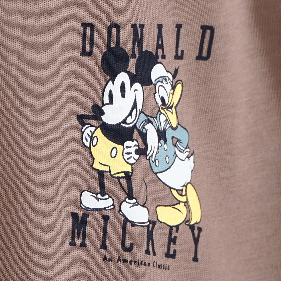 Jonas Nielsen Micky Maus T-Shirt mit Rücken-Print hellbraun