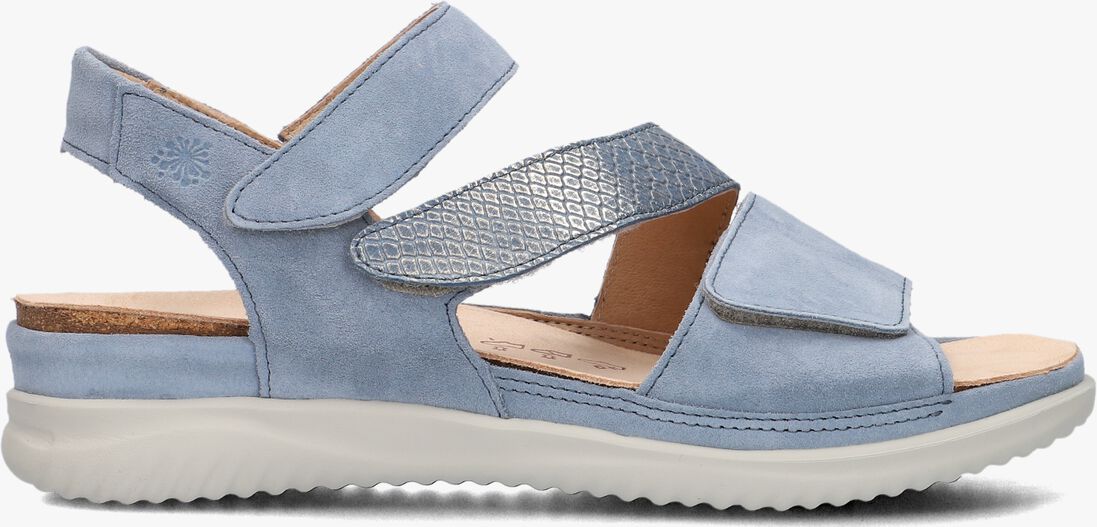 blauwe hartjes platte sandalen breeze