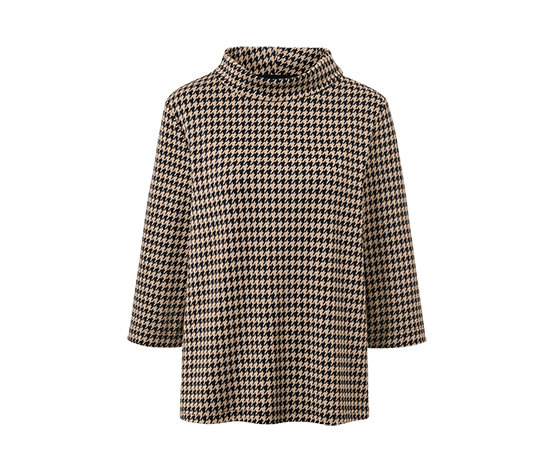 Sweatshirt mit 3/4-Arm, Hahnentritt