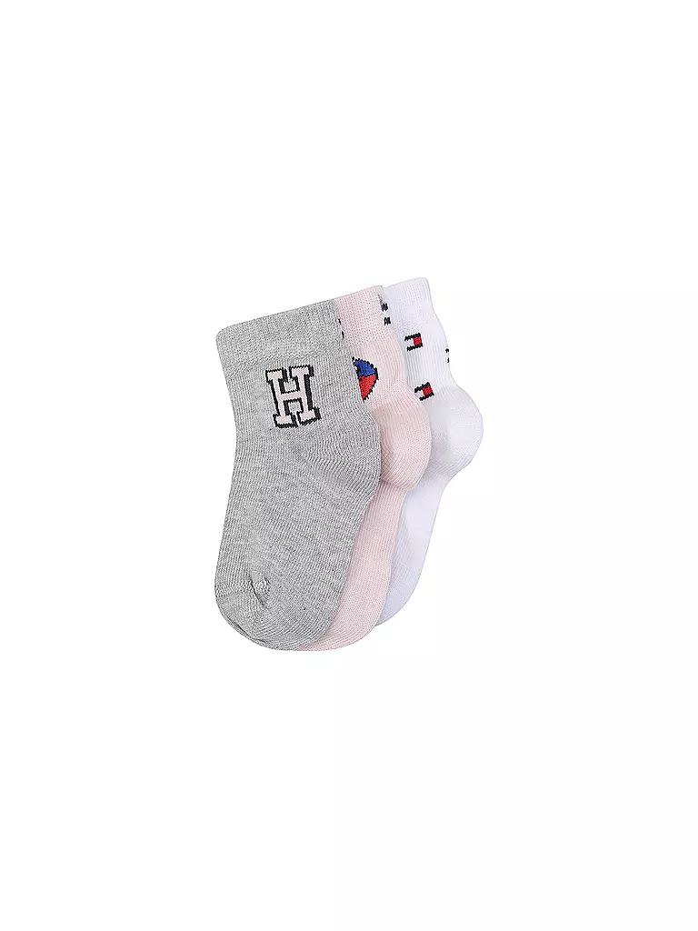 TOMMY HILFIGER Baby Socken 3er Pkg. pink hellgrau