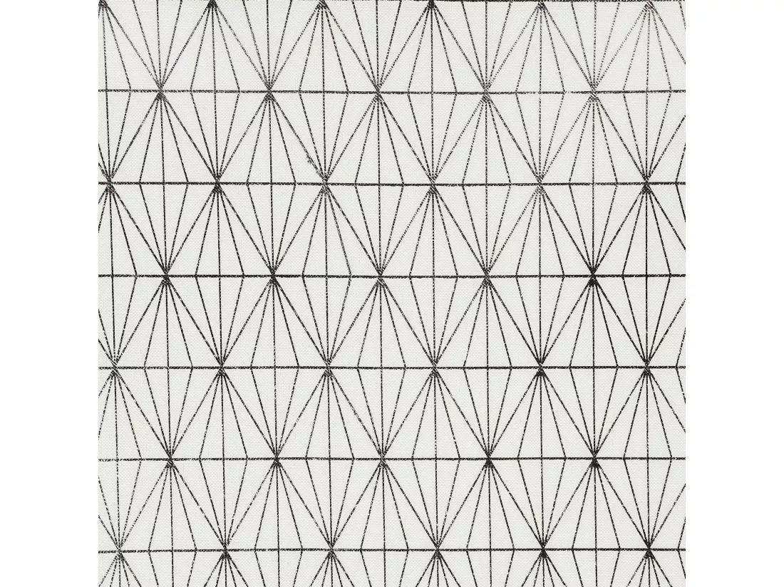 Nappe Motif Geometrique Argente 140x250cm