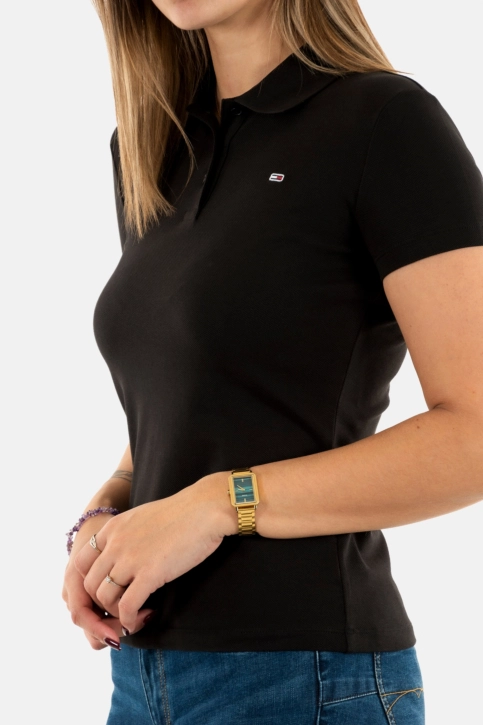 Polos tommy jeans slim essential bds black