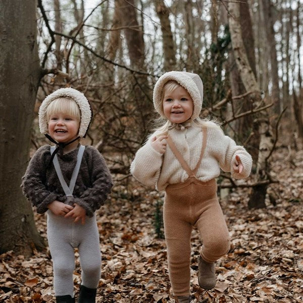 Teddy Warmy Footed Tights Grey - Silly Silas