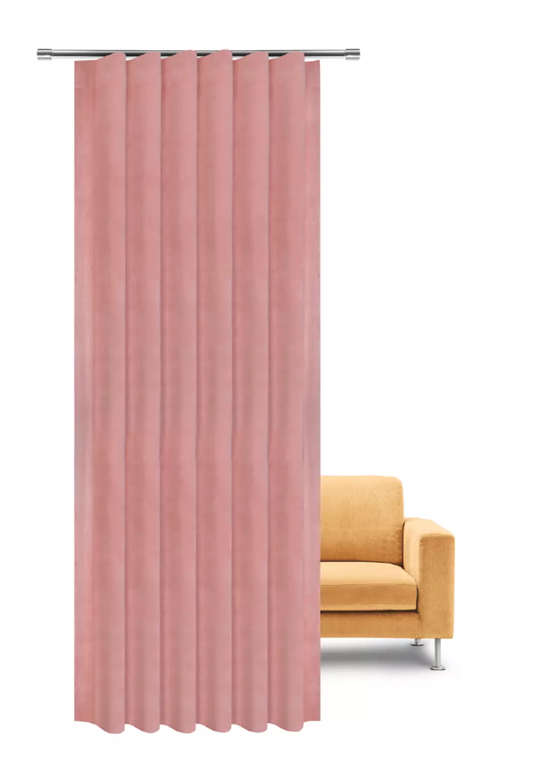 Fertiggardine Samt 135 x 300 cm