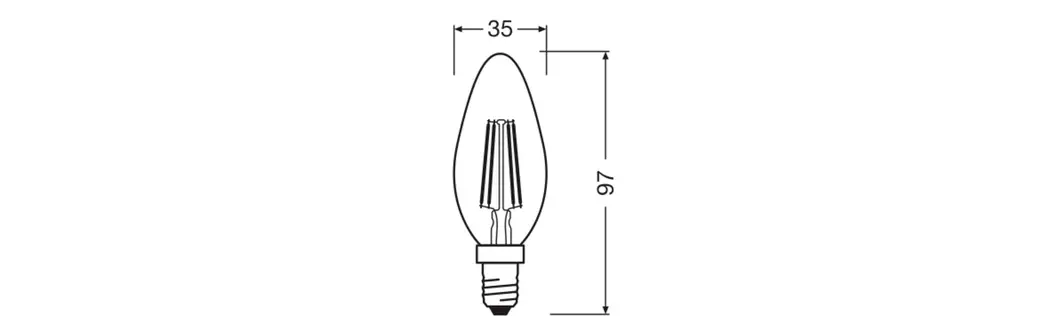 LED-Kerze E14/2,5 Watt/Energie B