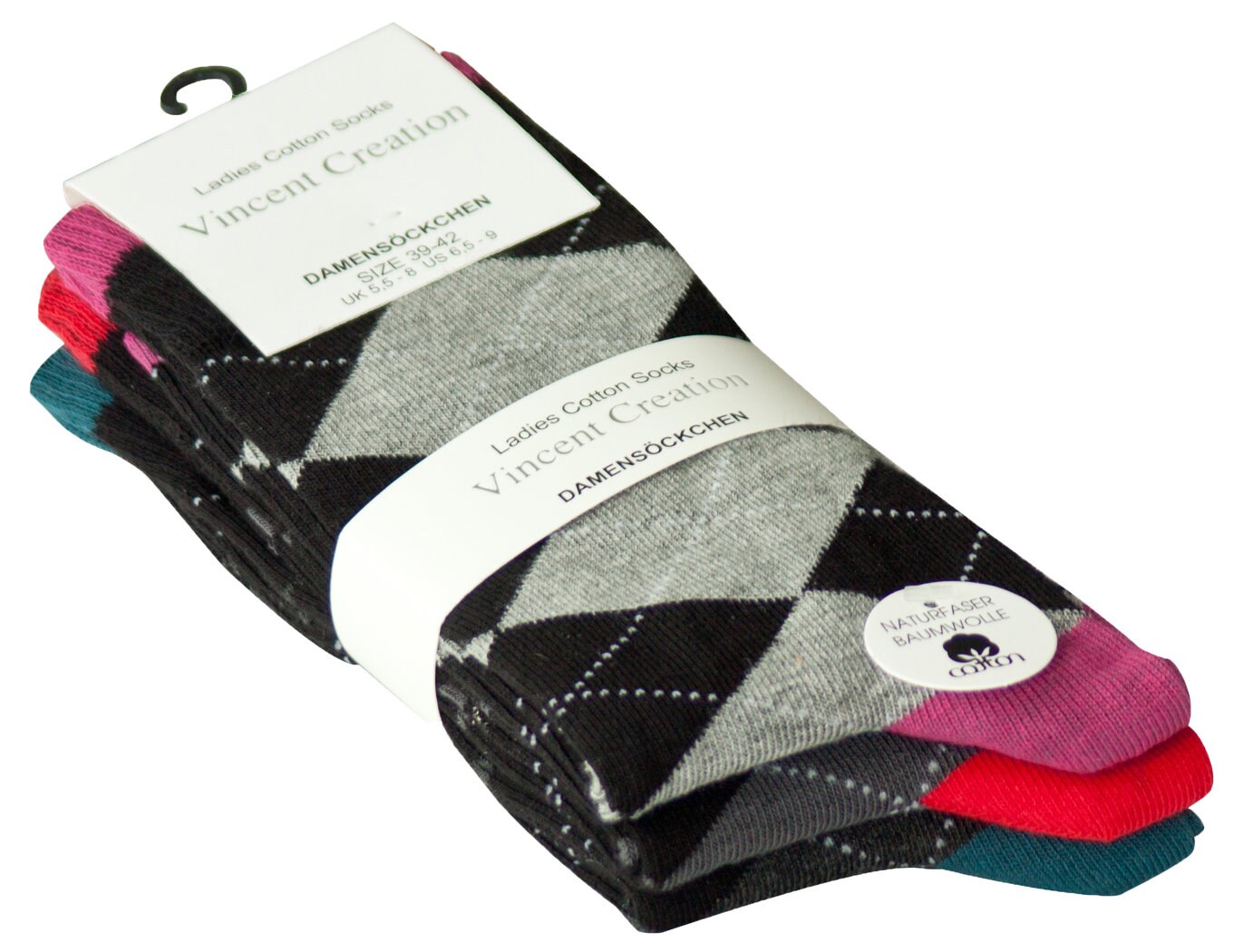 VCA® Modische Socken 3 Paar, mit Karos