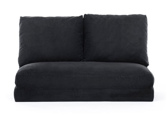 CONCEPT1 - Canapé lit Taida 2 places noir 120 x 68 x h62