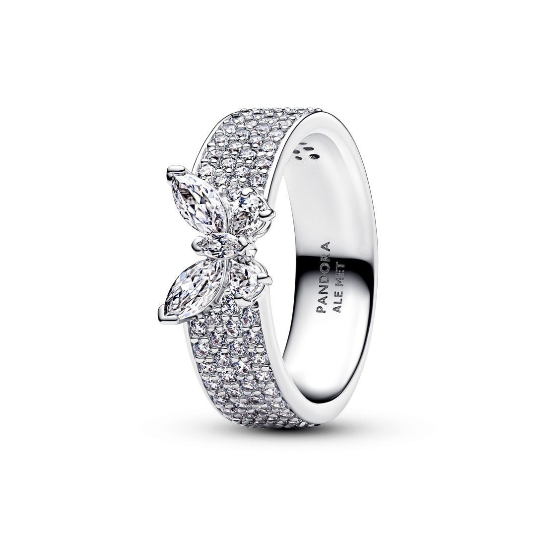 Pandora Timeless Funkelnder Schmetterling Markanter Ring 925 Silber