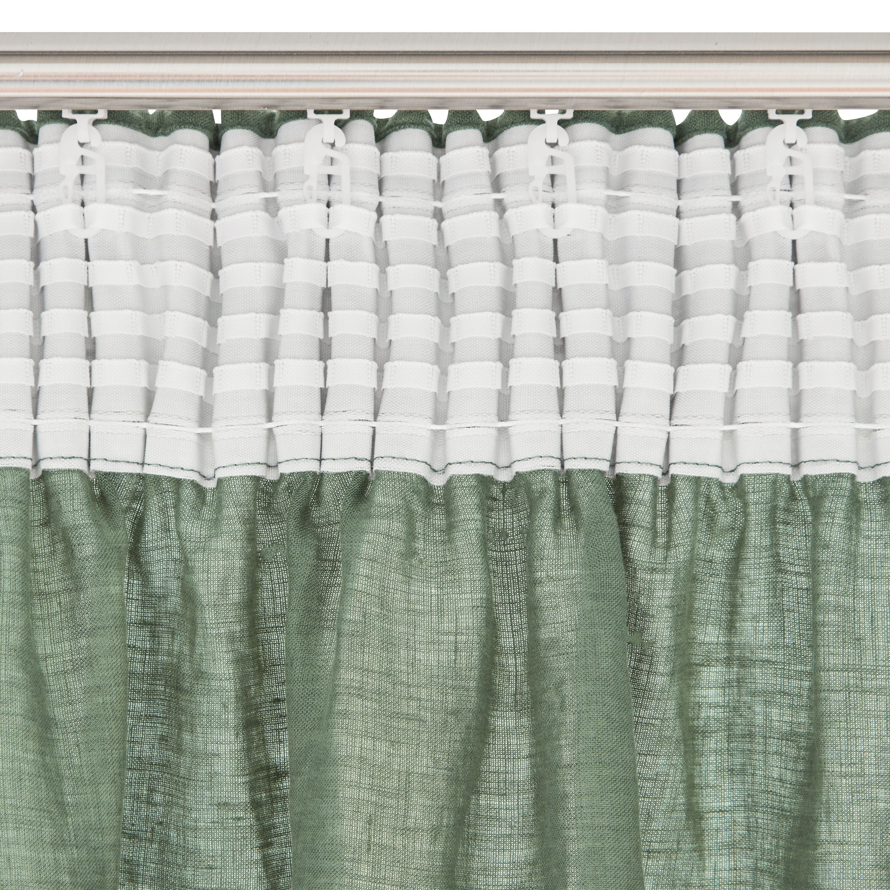 ZARA Fertigvorhang blickdicht - Dunkelgrün / B: 140.0 cm x H: 270.0 cm