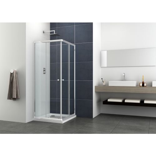 Badstuber Corner vierkante douchecabine 90x90x190cm chroom