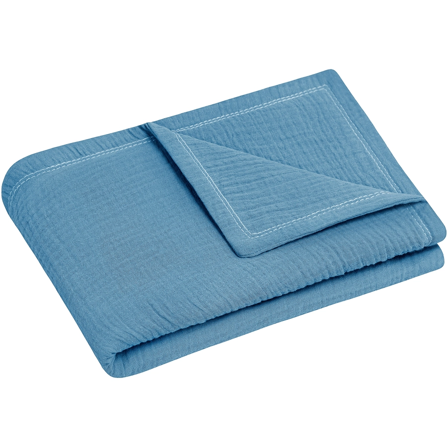JULIUS ZÖLLNER Kuscheldecke Terra blau 70 x 100 cm