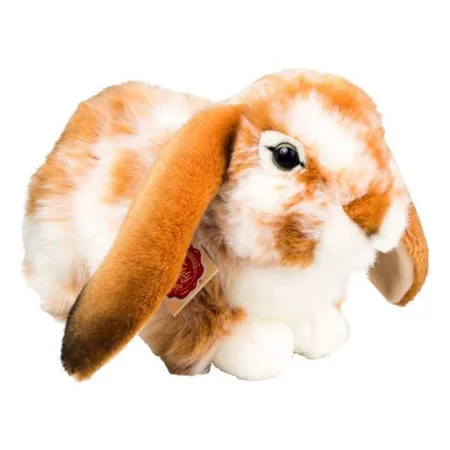 Teddy Hermann Hase liegend hellbraun-weiss gescheckt 30 cm