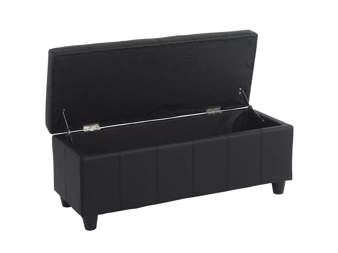 Coffre de rangement Kriens, noir mat