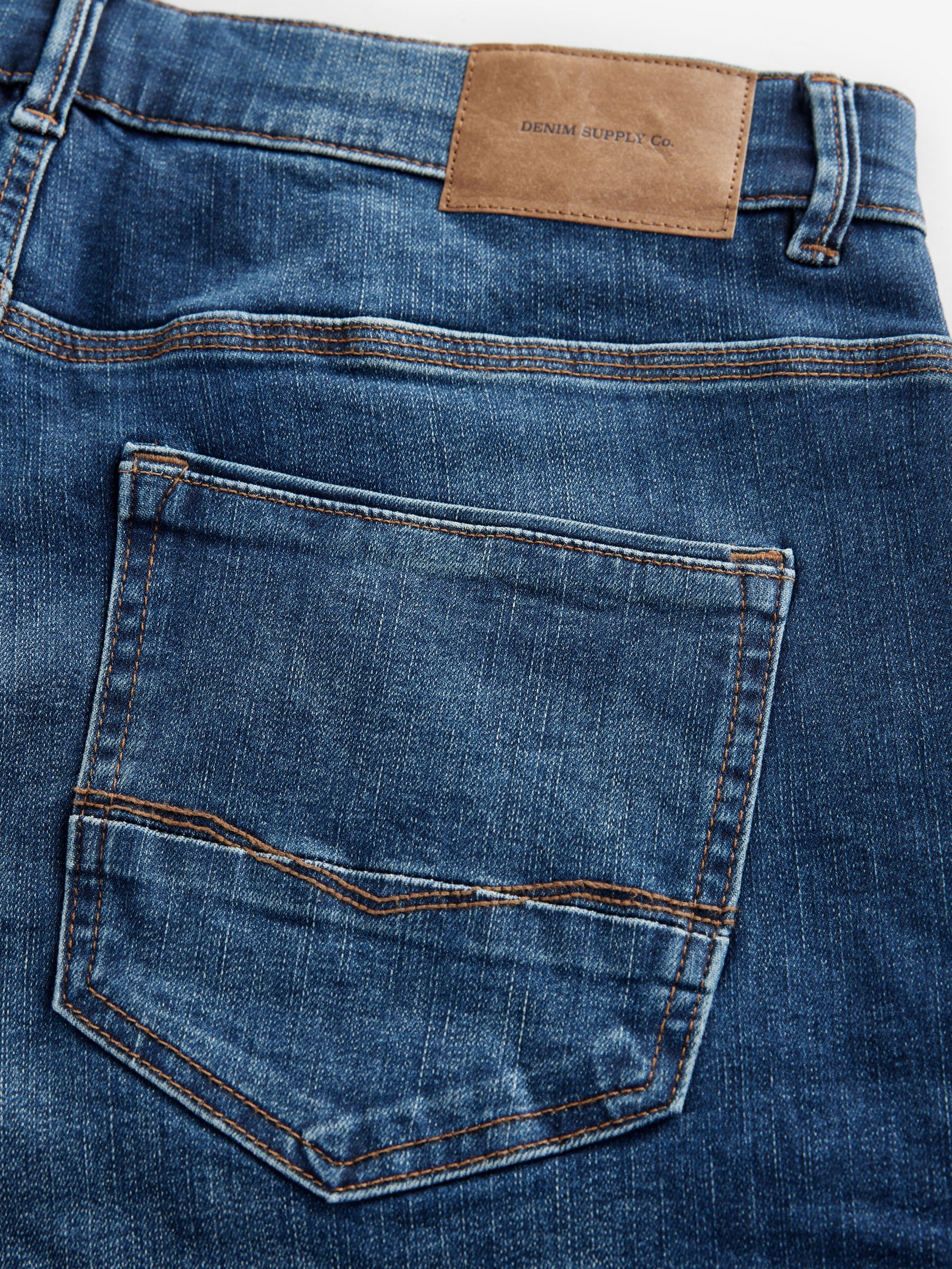 Mediumblauw - Slim Fit - Authentieke stretch denim jeans