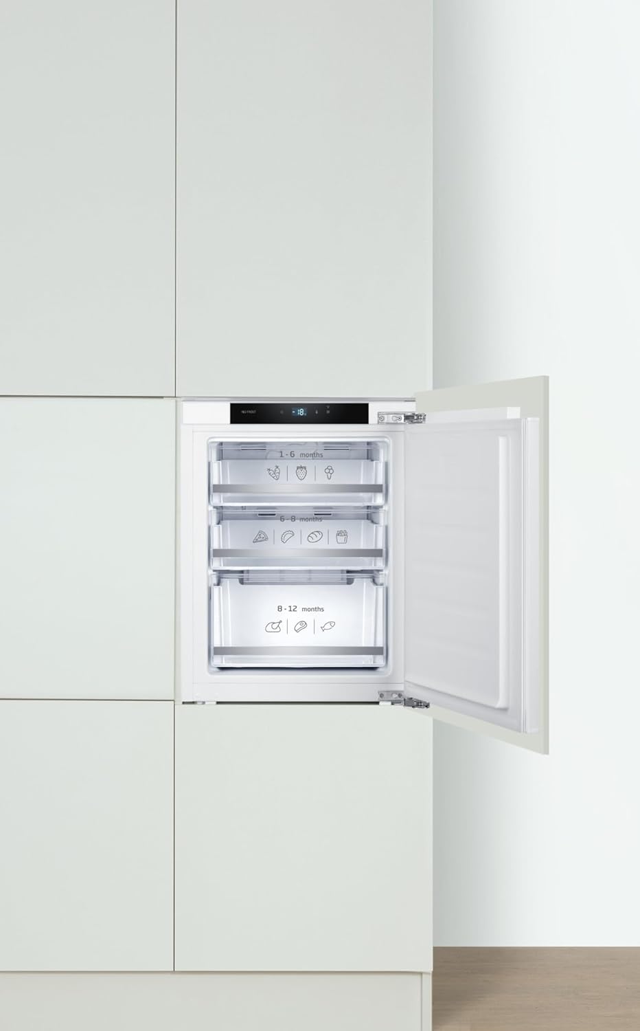 Amica EGSX 321 210 Gefrierschrank, 712 mm Nische, Festtür-Technik, Energieeffizienzklasse D