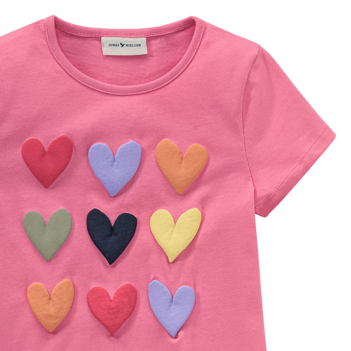 Jonas Nielsen Mädchen T-Shirt mit gummiertem Print pink