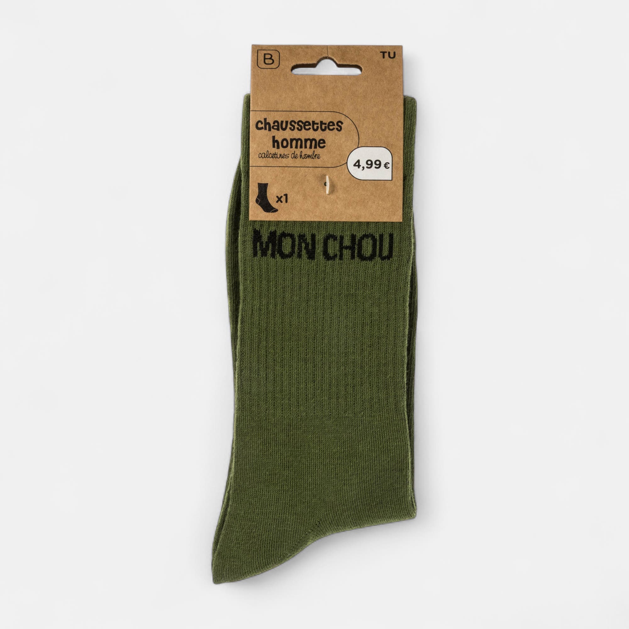 Chaussettes Homme kaki