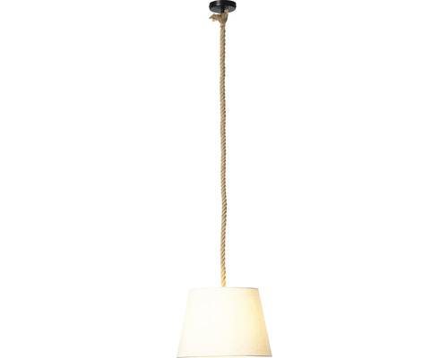 Hanglamp, 1-lichts, HxØ 130x35 cm, naturel/wit