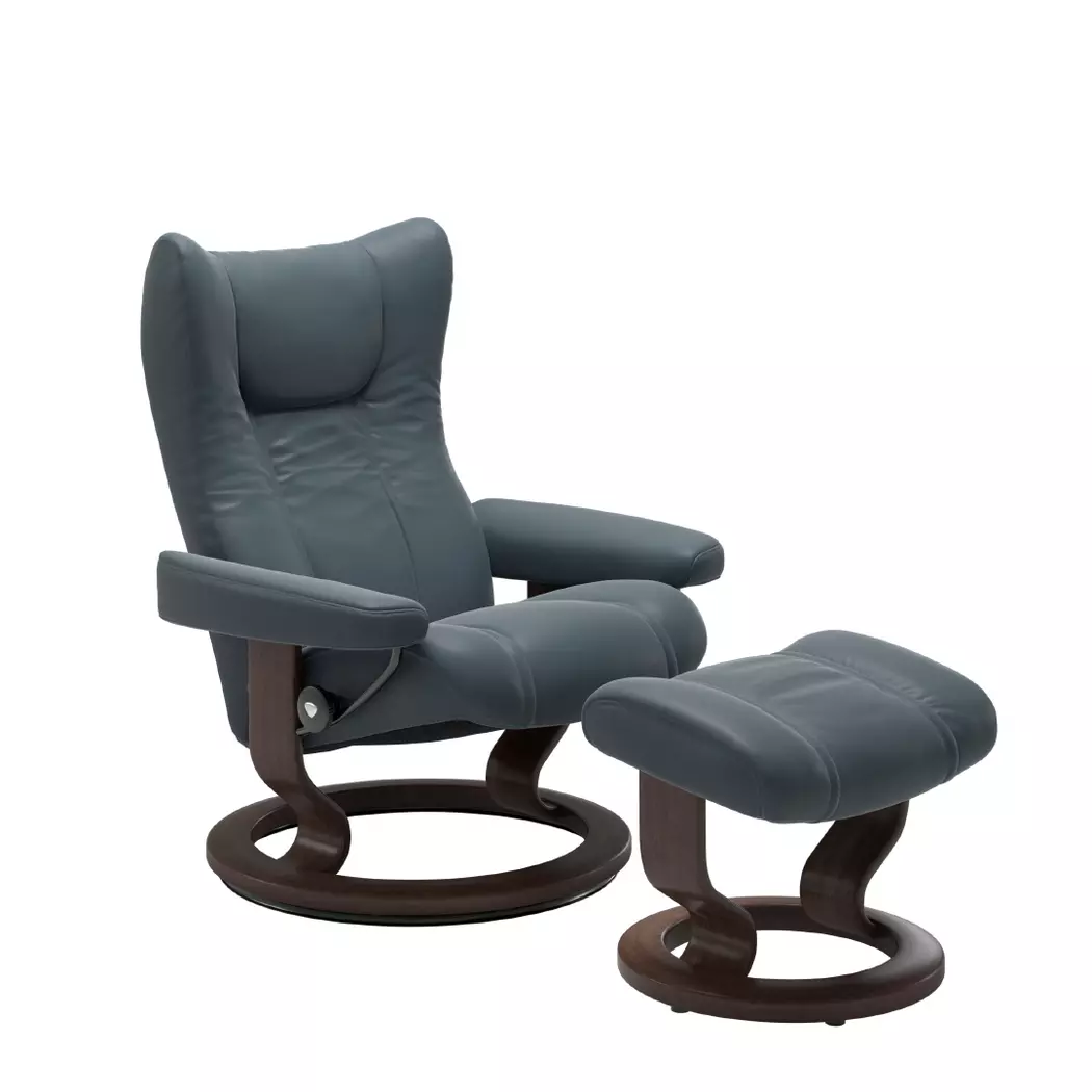 Sessel mit Hocker Wing Classic