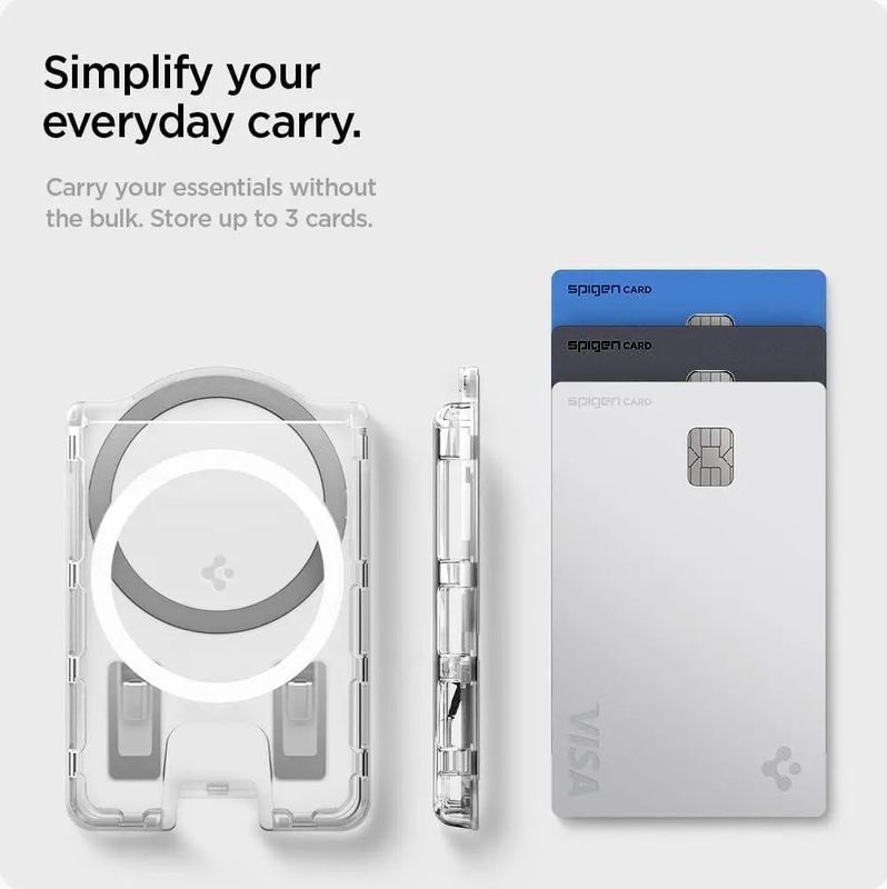 Spigen - Ultra Hybrid - Kaarthouder - Zwart - Polycarbonaat - Voor MagSafe