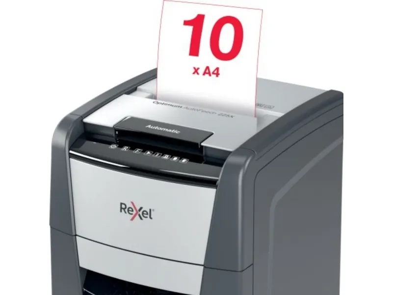 Makulator Rexel Optimum AutoFeed  225X krydsmakulering 4x25 mm (P-4)