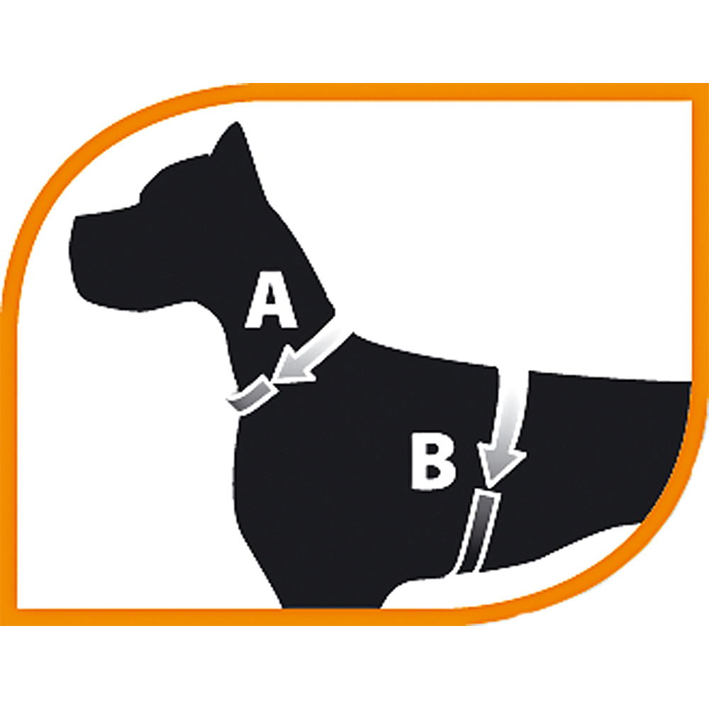 Ferplast harnais ergonomique pour chiens agila fluo 9, ajustement parfait, fermeture à double micro-régulation, rembourrage