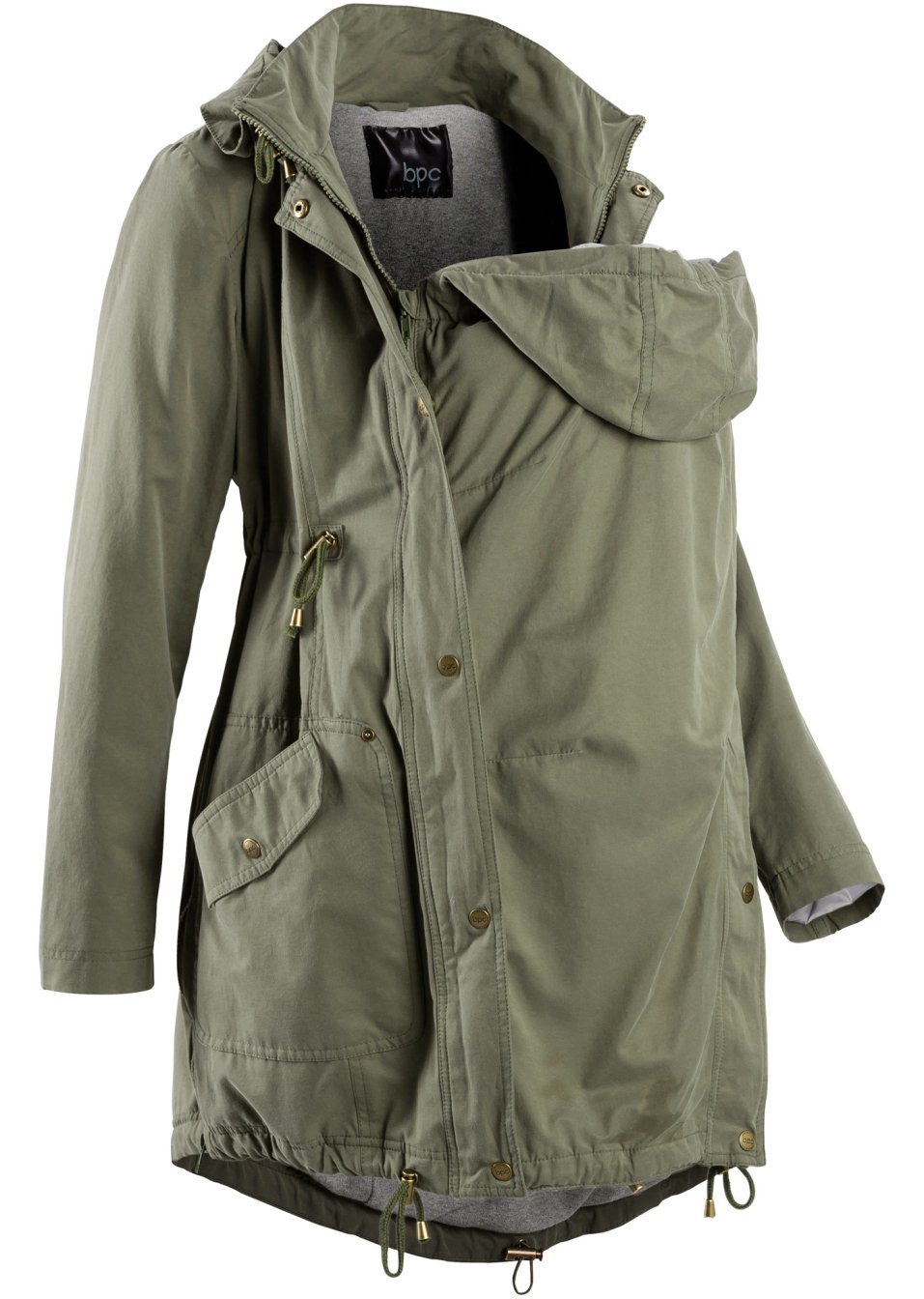 Parka de grossesse et de portage, doublure jersey
