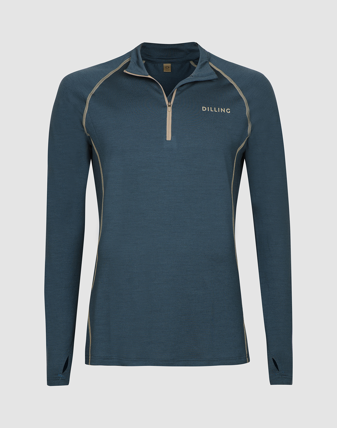 Shirt met halve rits van merinowol voor heren - Gratis
