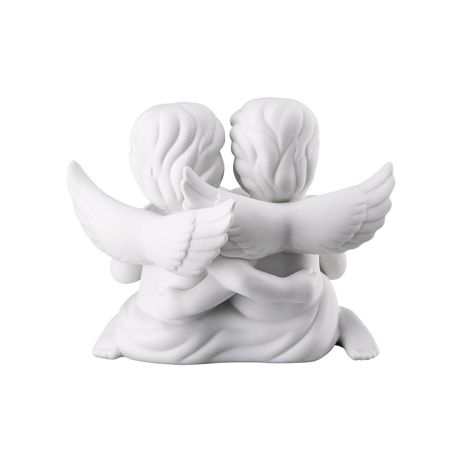Angels Weiss matt Engelpaar mit Herz