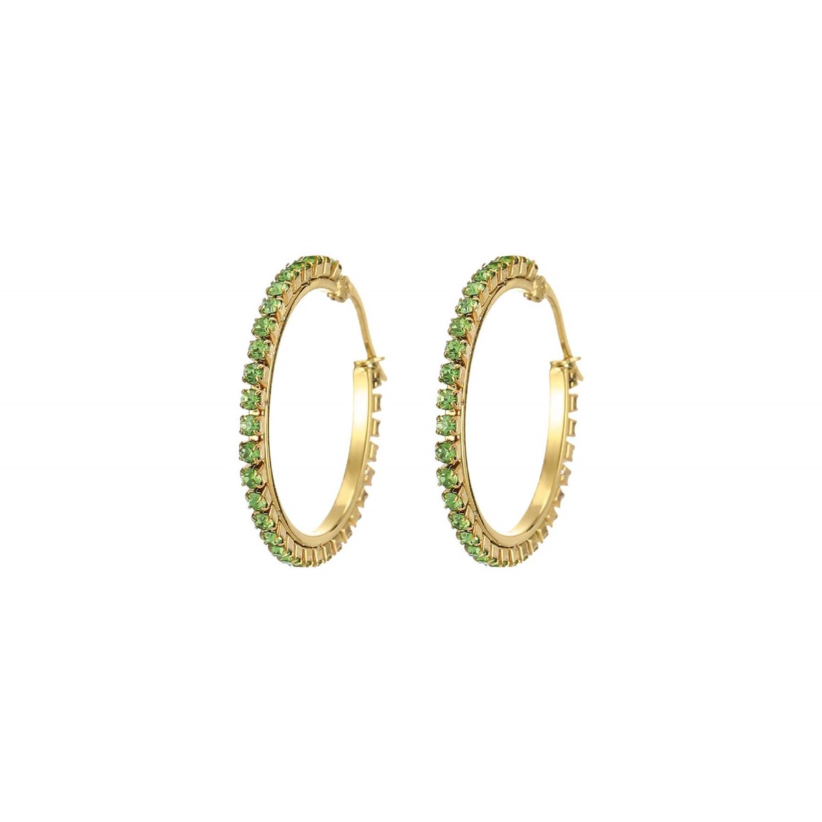 Boucles Riviera strass vert