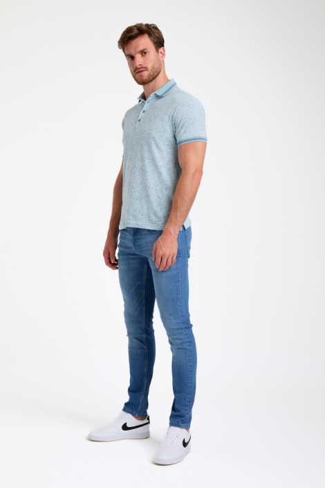 Gabbiano blauwe heren polo
