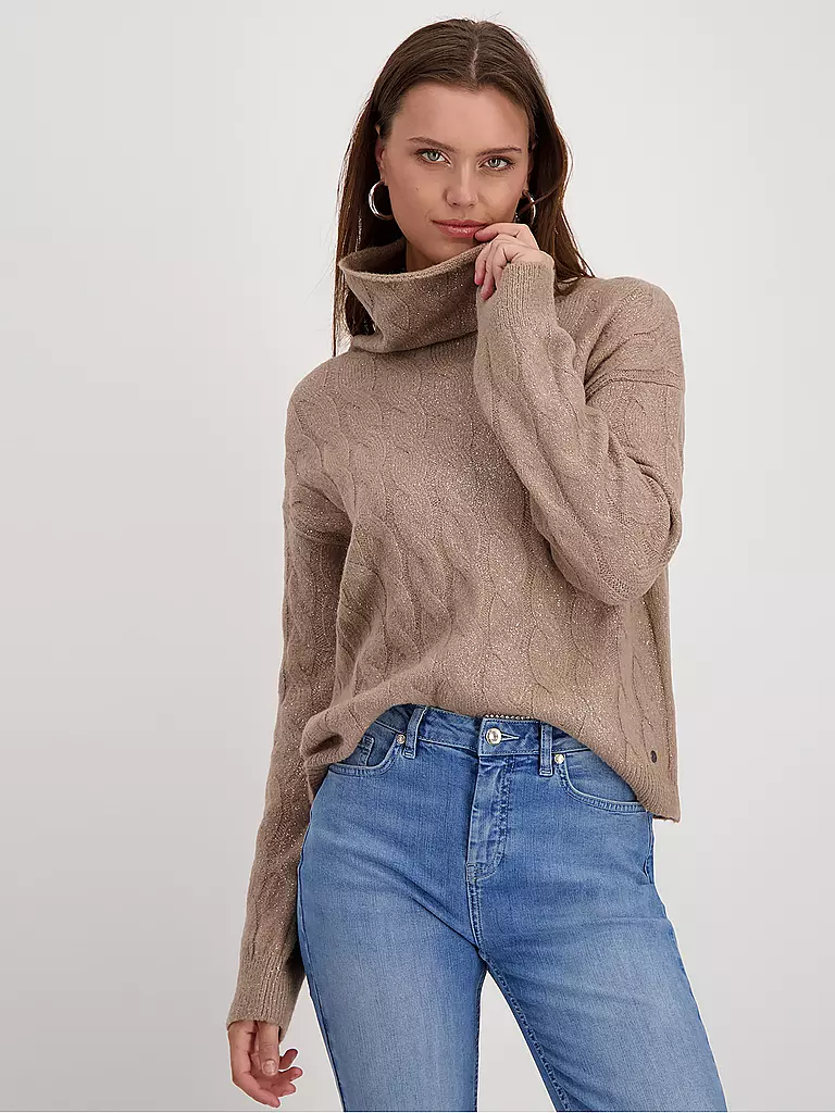 MONARI Rollkragenpullover beige