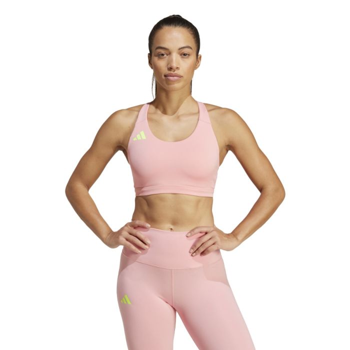 adidas Dame BH Adizero Medium-Support Bra Pink