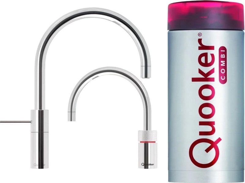 Quooker - Nordic Round - Twintaps - RVS - Combi+