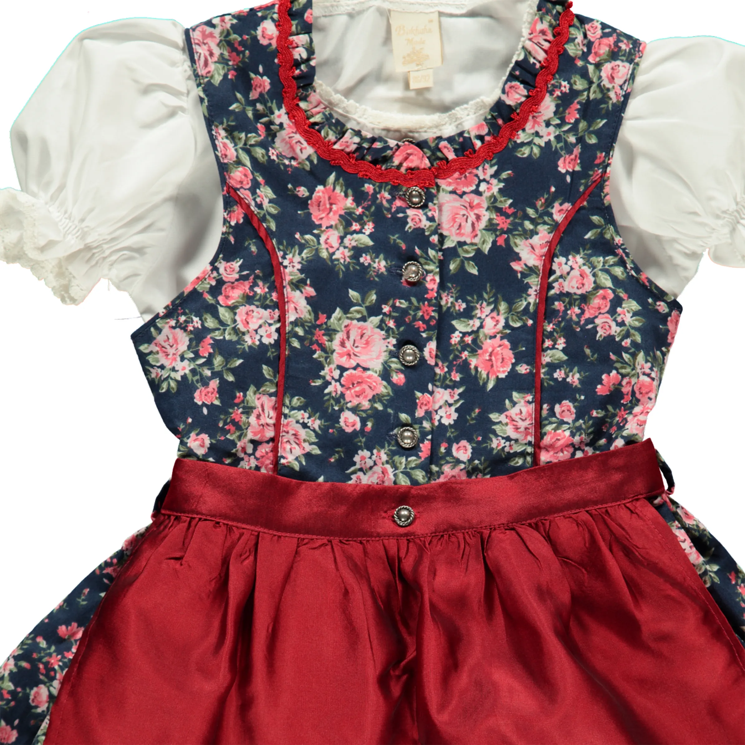Mädchen Dirndl bestehend aus Bluse, Kleid und Schürze