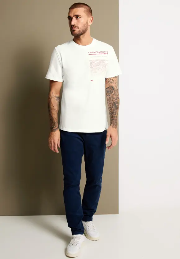 Casual T-Shirt mit Print - broken white