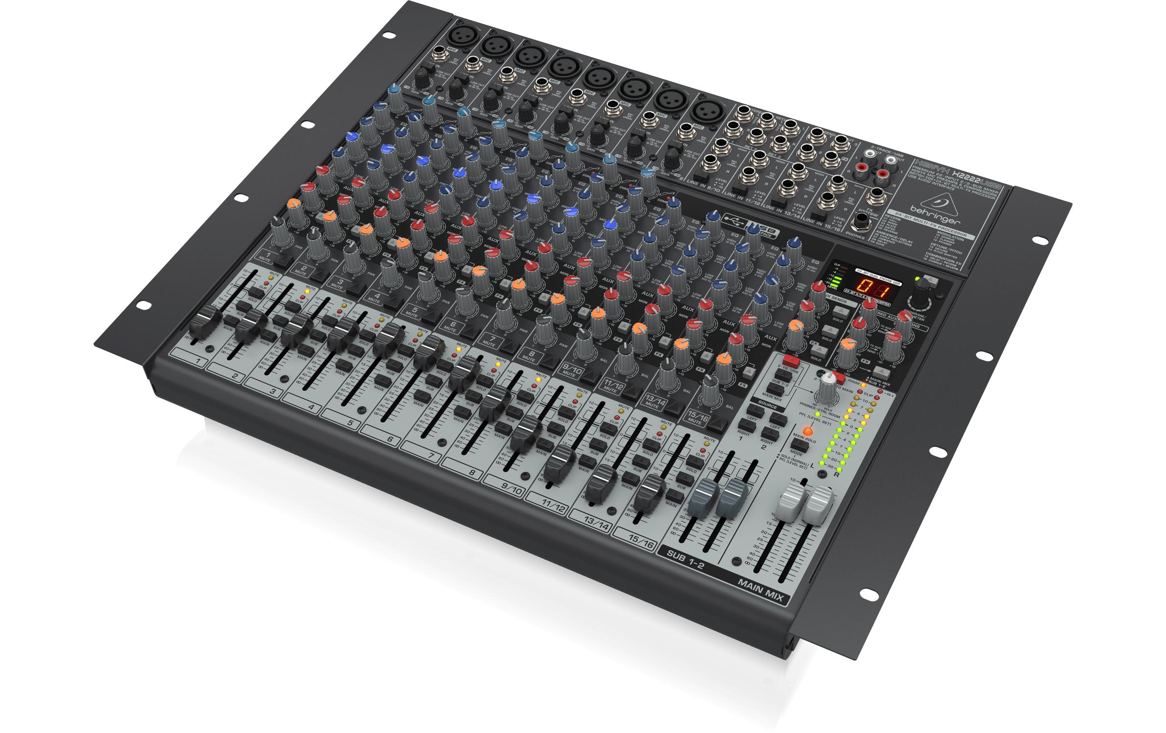Mischpult XENYX X2222USB<br>22-Kanal Analogmischpult mit integriertem USB-Audiointerface